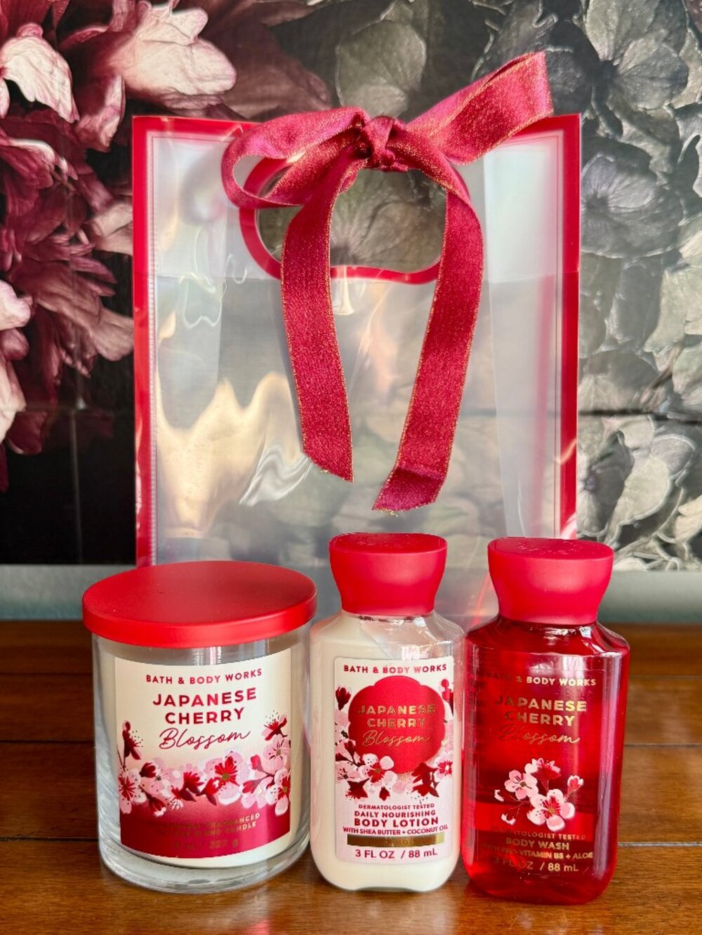 NEW 4-Pc JAPANESE CHERRY BLOSSOM SET Bath & Body Works